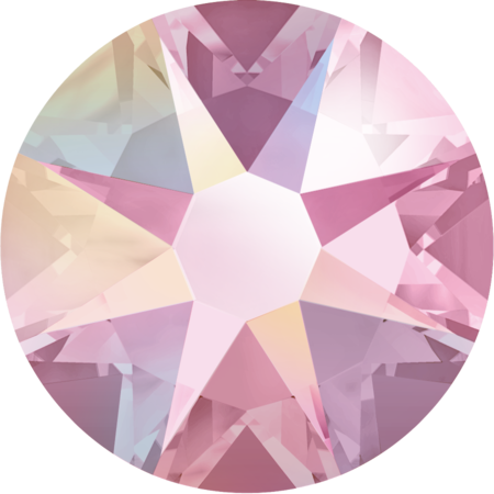 Swarovski Crystal stock photo of Light Rose AB baby pink with aurora coating