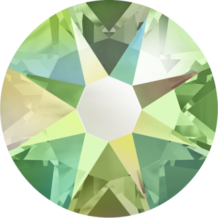Swarovski stock photo of Peridot AB green with Aurore Boreale coating