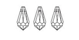 Austrian Crystal - Pendant - Article 6000 - TEARDROP - TANZANITE - 11 x 5.5 mm