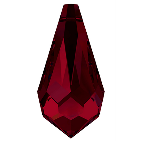 Stock photo of Swarovski Crystal Pendants article 6000 teardrop in Siam red