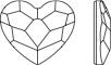 Line Drawing Swarovski No Hotfix Crystal Clear Heart Flat Backs Article 2808 6 mm