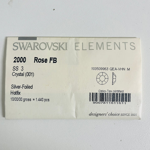 photo of Swarovski Elements bulk factory packing unit, unopened, 1440 pieces, 10 gross, hotfix, Rose FB