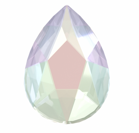 Austrian Crystal - No Hotfix - Article 2303 - Pear Flat Back - 14 x 9 mm - Multiple colours available