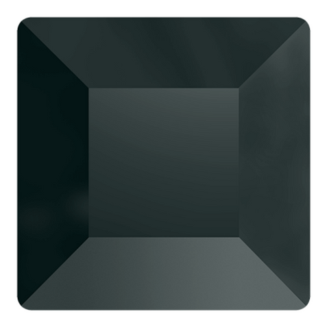 stock photo of Swarovski Crystal No Hotfix Square Flat Backs in Jet Hematite colour
