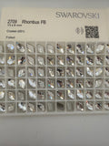 Tray of clear Swarovski 2709 rhombus crystals, 13x8mm, no hotfix (printed label)