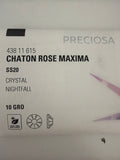 Preciosa® Crystal - No Hotfix - Chaton Rose MAXIMA - Crystal Nightfall - effect - SS20