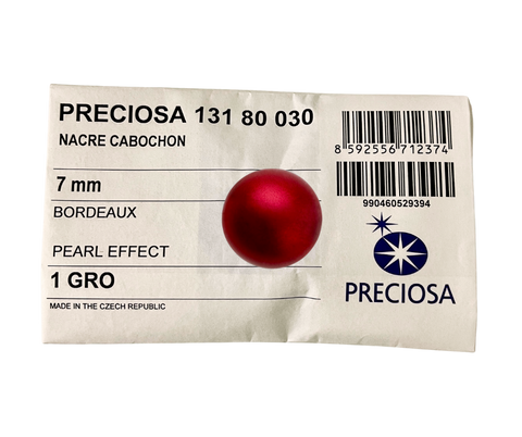 bulk pack of bordeaux red pearls from preciosa crystals