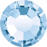 Light sapphire blue faceted round crystal, no hotfix chaton rose MAXIMA