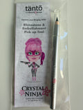 Crystal Ninja Tanto silver wax-tip crystal picking tool in its original packaging