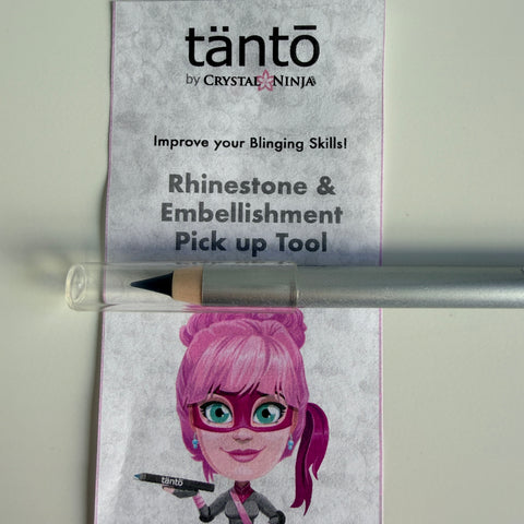 Close-up of the Crystal Ninja Tanto black synthetic wax tip with clear protective cap