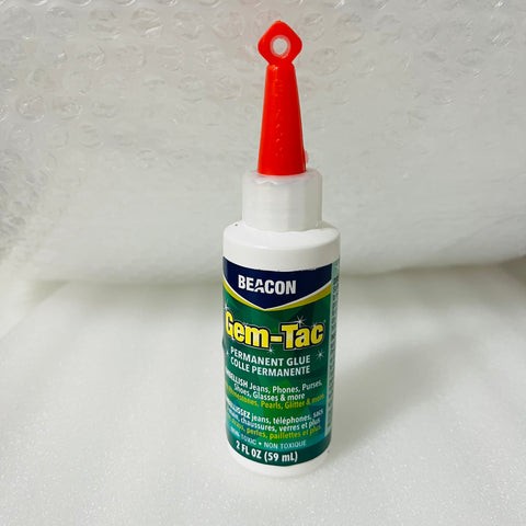 Gem-Tac - Permanent Fabric Glue - 59ml (2 FL oz) - Dries Clear