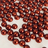Preciosa® Crystal - Bulk 144 pieces (1 gross) - No Hotfix - Nacre Pearls - Cabochon - Pearl effect Dark Copper - 7 mm