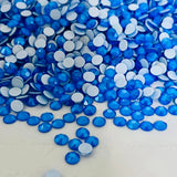 Electric blue Swarovski crystal chatons, mixed sizes, no hotfix flat backs