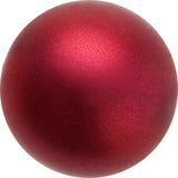 Preciosa® Crystal - Bulk 144 pieces (1 gross) No Hotfix - Nacre Pearls - Cabochon - Pearl effect Bordeaux Red - 7 mm
