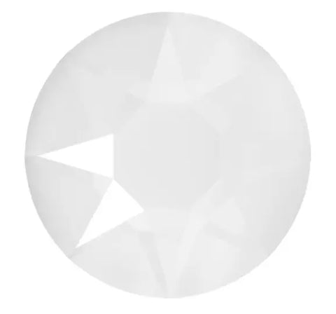 Swarovski crystal article 2088 XIRIUS Rose no hotfix single stone on white background showing detailed facet pattern in colour Electric white