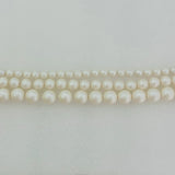 Swarovski pearl-bead strand, crystal pearl white, round luster beads