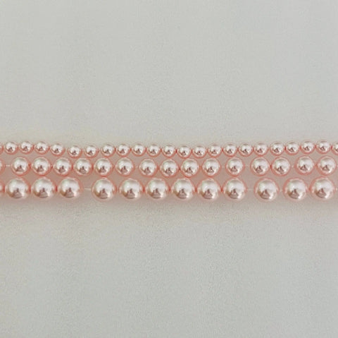 Rosaline pearl crystal bead strand with small round beads, multiple rows