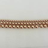 Swarovski crystal pearl beads strand with rose gold pearl finish, round 5810 beads