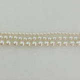 Swarovski crystal pearl beads strand, round white pearl look beads with clear sparkle