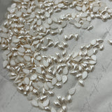 swarovski crystal hot fix pearls cabochon in teardrop shape white pearl colour