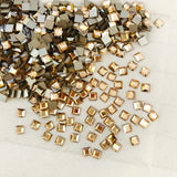 Austrian Crystal - No Hotfix - Article 2400 - SQUARE - CRYSTAL GOLDEN SHADOW - 4 x 4 mm