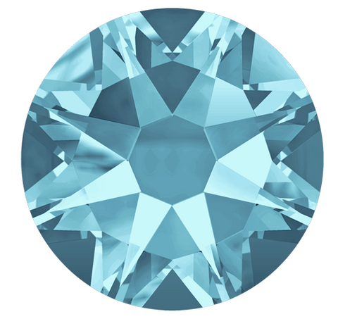 Swarovski No Hotfix Crystal Aquamarine Blue Flat Backs Article 2088