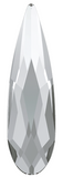 Swarovski No Hotfix Crystal Clear Raindrop Flat Backs Article 2304 14 x 3.9 mm