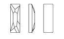 Line Drawing Swarovski No Hotfix Crystal Cosmic Baguette Flat Backs Article 2555 12 x 4 mm