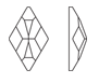 Line Drawing Swarovski No Hotfix Crystal Clear Rhombus Flat Backs Article 2709 13 x 8 mm