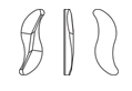 Line Drawing Swarovski No Hotfix Crystal Clear Wave Flat Backs Article 2788 10 mm
