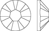 line drawing of Swarovski Crystal XILION Rose hot fix flat backs