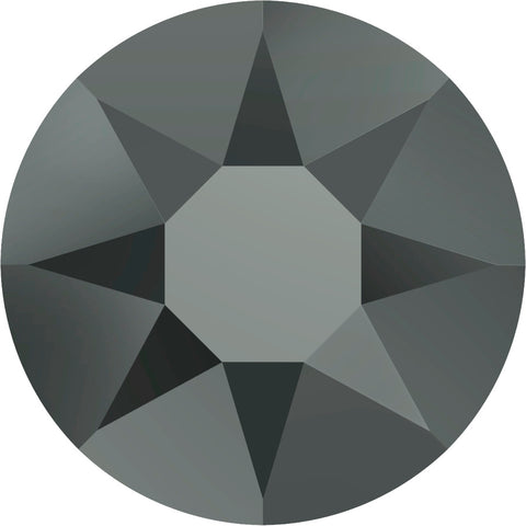 stock image of Swarovski Crystal Hotfix in Jet Hematite Dark Grey colour