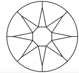 drawing of the Swarovski No Hotfix stone called XIRIUS Rose