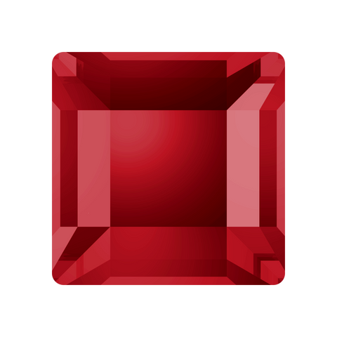 Austrian Crystal - No Hotfix - Article 2400 - SQUARE - SCARLET - 4 x 4 mm