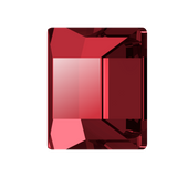 Austrian Crystal - No Hotfix - Article 2400 - SQUARE - SCARLET - 4 x 4 mm