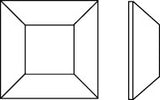 Line Drawing Swarovski Hotfix Crystal Clear Square Flat Backs Article 2400 4 x 4 mm