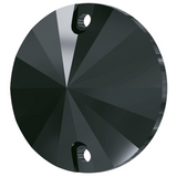 Stock photo of Swarovski Article 3200 Rivoli sew on stones in Jet Hematite