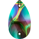 Austrian Crystal - Sew-on Stone - Article 3230 - DROP - CRYSTAL RAINBOW DARK - 2 sizes available