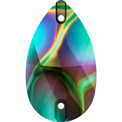 Austrian Crystal - Sew-on Stone - Article 3230 - DROP - CRYSTAL RAINBOW DARK - 2 sizes available