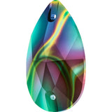 Austrian Crystal - Sew-on Stone - Article 3230 - DROP - CRYSTAL RAINBOW DARK - 2 sizes available
