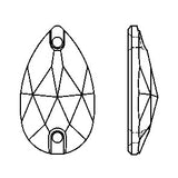 Austrian Crystal - Sew-on Stone - Article 3230 - DROP - CRYSTAL RAINBOW DARK - 2 sizes available