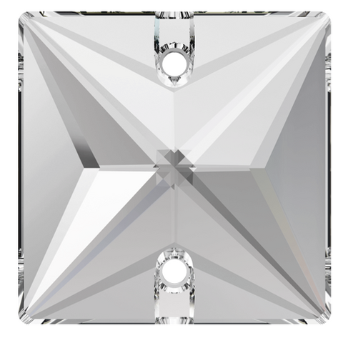 Swarovski square crystals feature stones clear 2 holes flat backs