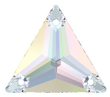 Austrian Crystal SEW-ON STONES - Article 3270 - TRIANGLE - CRYSTAL AB - 2 sizes available