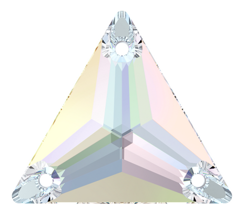 Austrian Crystal SEW-ON STONES - Article 3270 - TRIANGLE - CRYSTAL AB - 2 sizes available