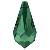 stock photo of Swarovski Crystal drop pendant in Emerald Green colour