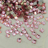 Austrian Crystal - No Hotfix - Article 2400 - SQUARE - LIGHT ROSE - 4 x 4 mm