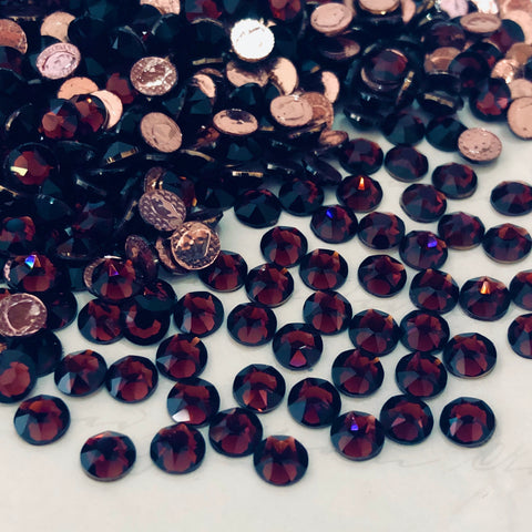Austrian Crystal - Hotfix - Article 2078 - BURGUNDY - 3 sizes available