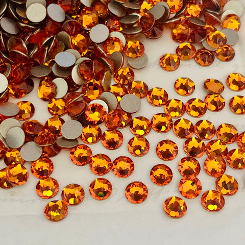 real photo of the colour Tangerine from Swarovski Crystals glue on range