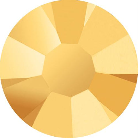 Preciosa® Crystal - No Hotfix - Chaton Rose MAXIMA - Crystal Aurum (yellow gold) - 4 sizes available