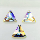 Austrian Crystal SEW-ON STONES - Article 3270 - TRIANGLE - CRYSTAL AB - 2 sizes available